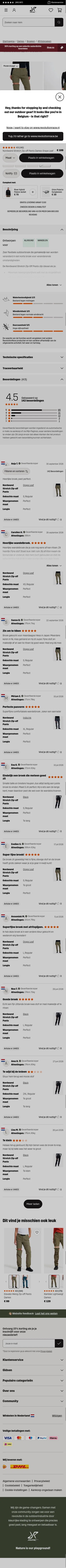 revolutionrace.nl/dames/broeken/afritsbroeken/nordwand-stretch-zip-off-pants-women on mobile, full screenshot