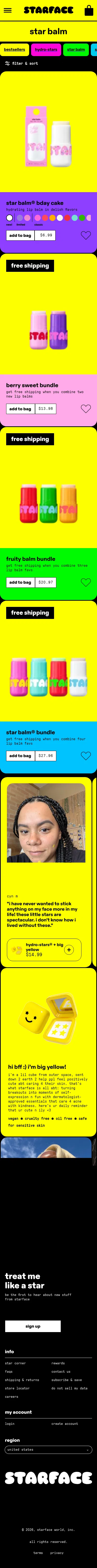 starface.world/collections/star-balm on mobile, full screenshot