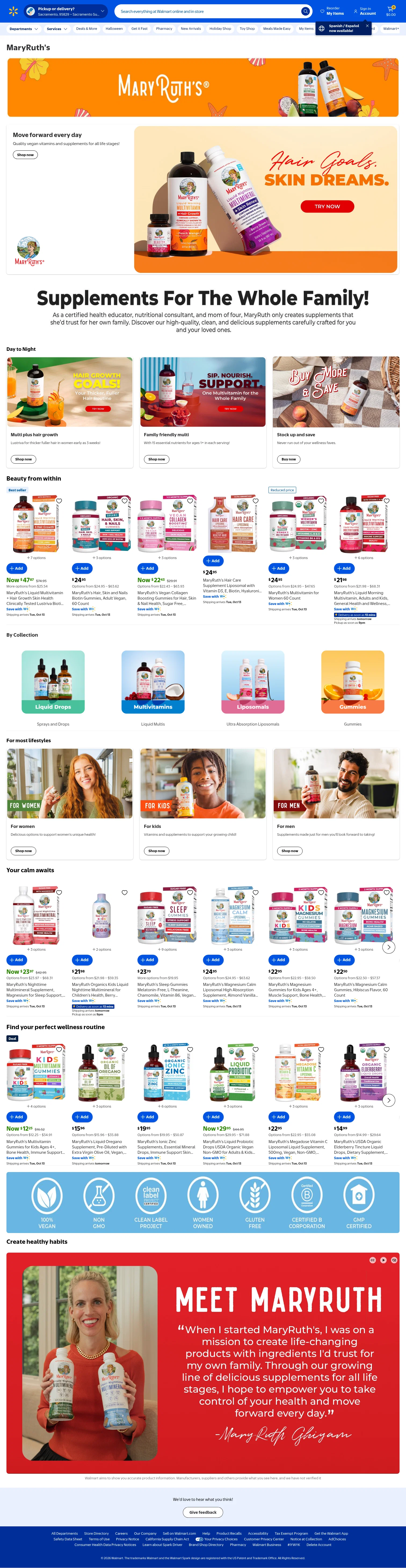 walmart.com/brand/maryruthorganics/10000388 on desktop