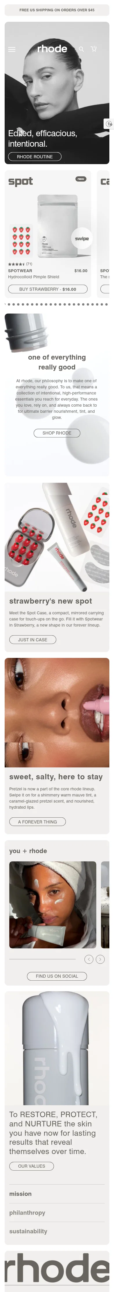 rhodeskin.com on mobile