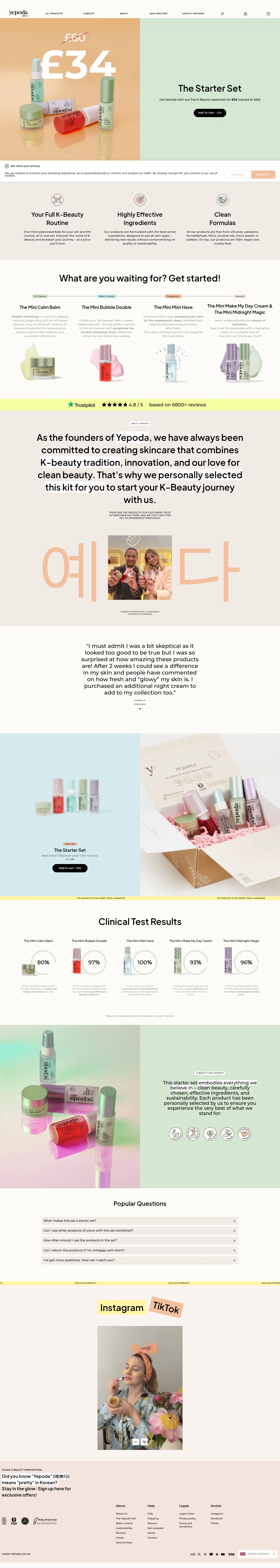 Yepoda landing page
