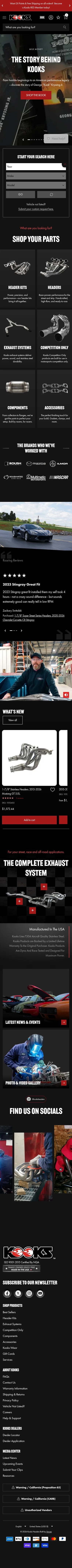 kooksheaders.com on mobile