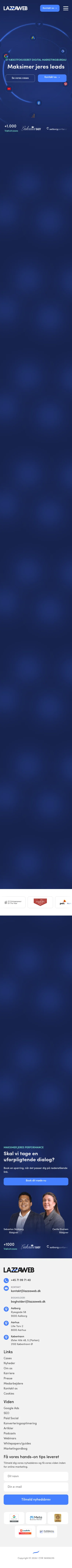 lazzaweb.dk on mobile