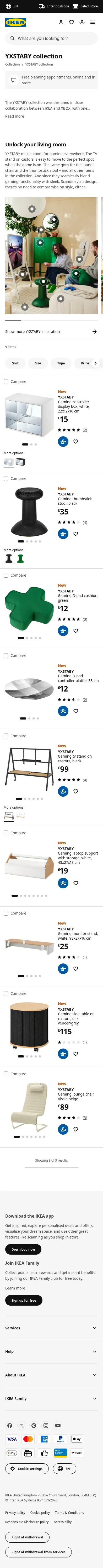ikea.com/gb/en/cat/yxstaby-collection-700883 on mobile, full screenshot