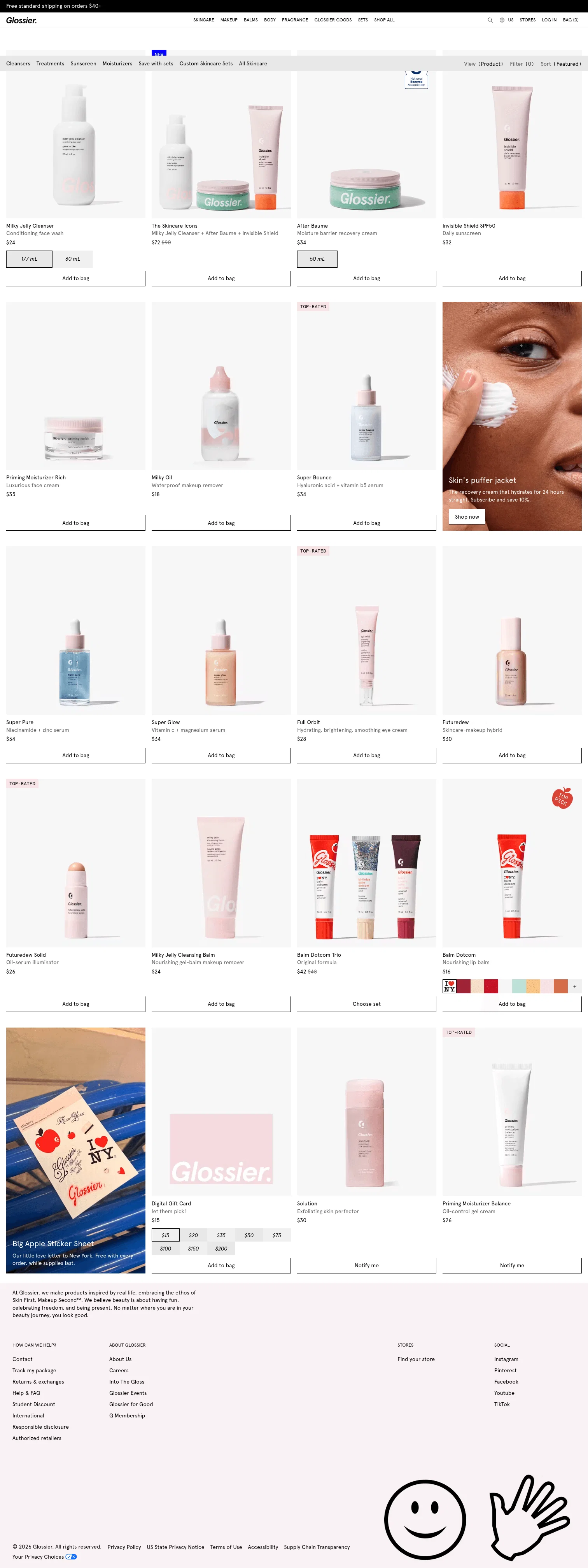 glossier.com/collections/skincare on desktop