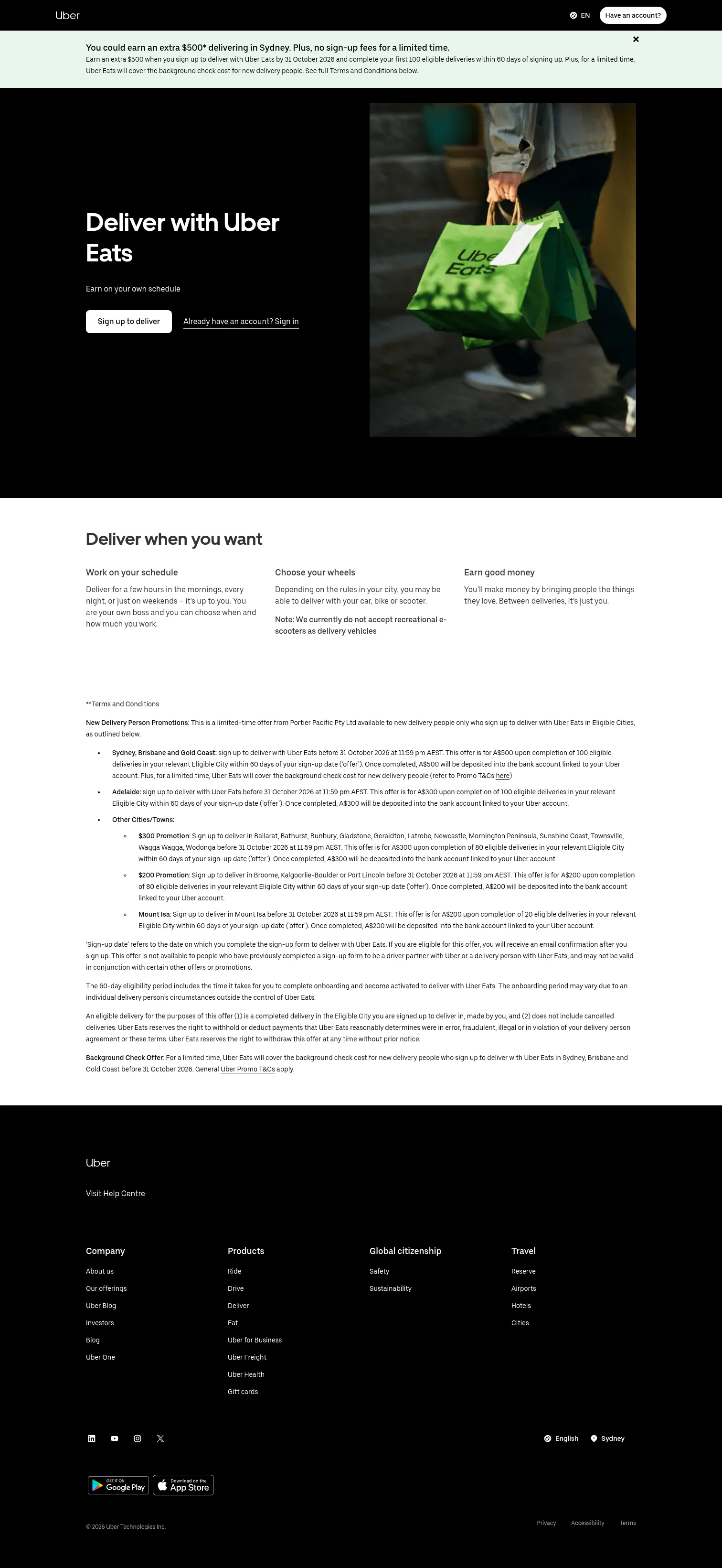 uber.com/au/en/s/c/deliver on desktop