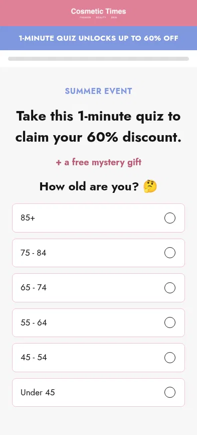 quiz.smooche.com on mobile, full screenshot