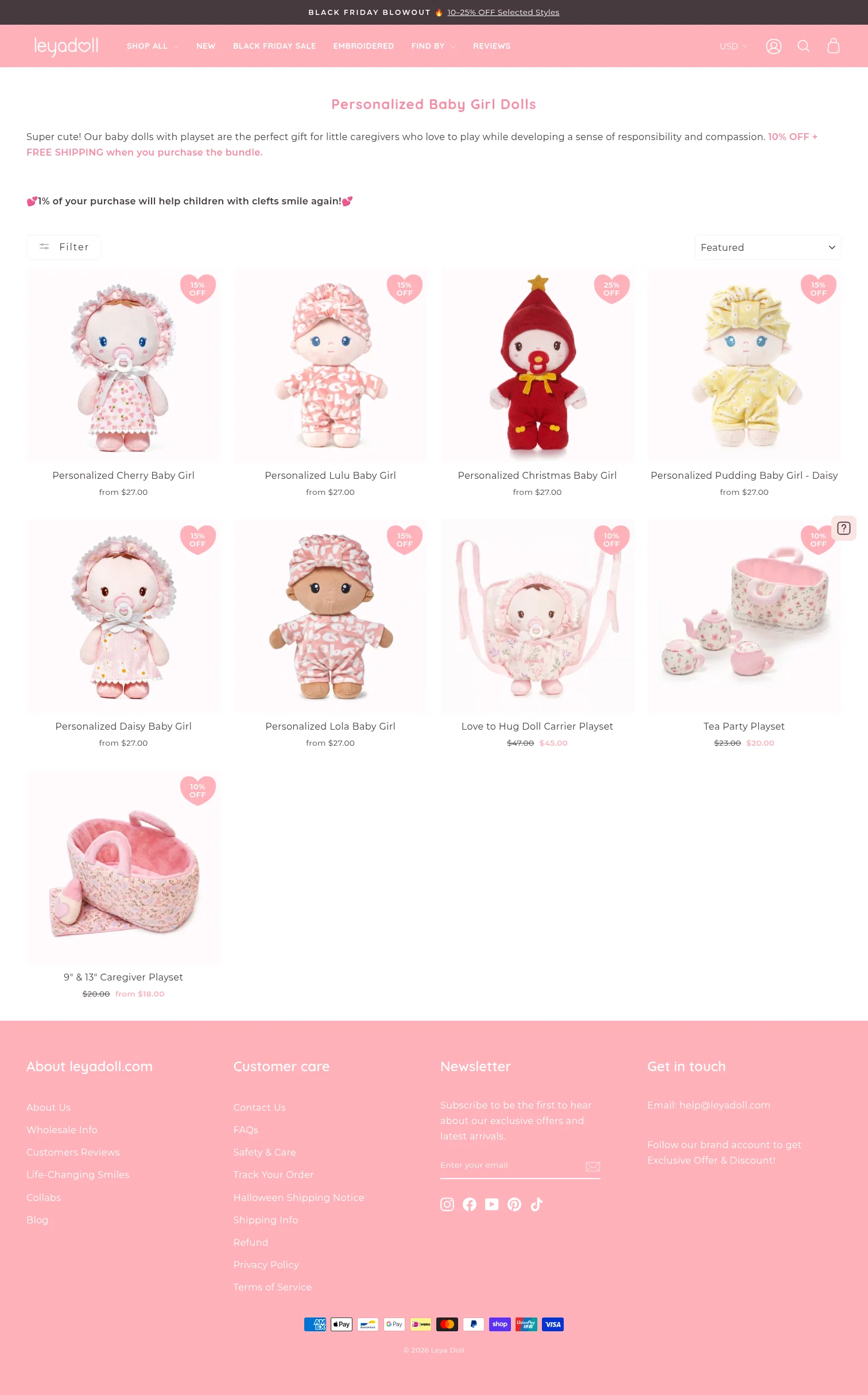 Leya Doll landing page