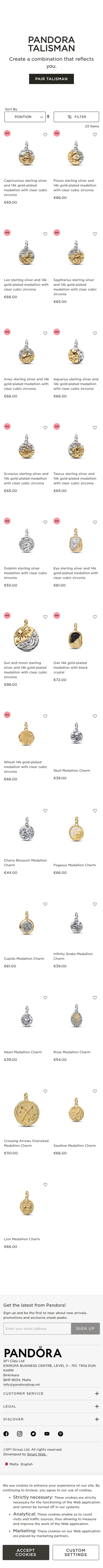 pandorashop.mt/talisman on mobile