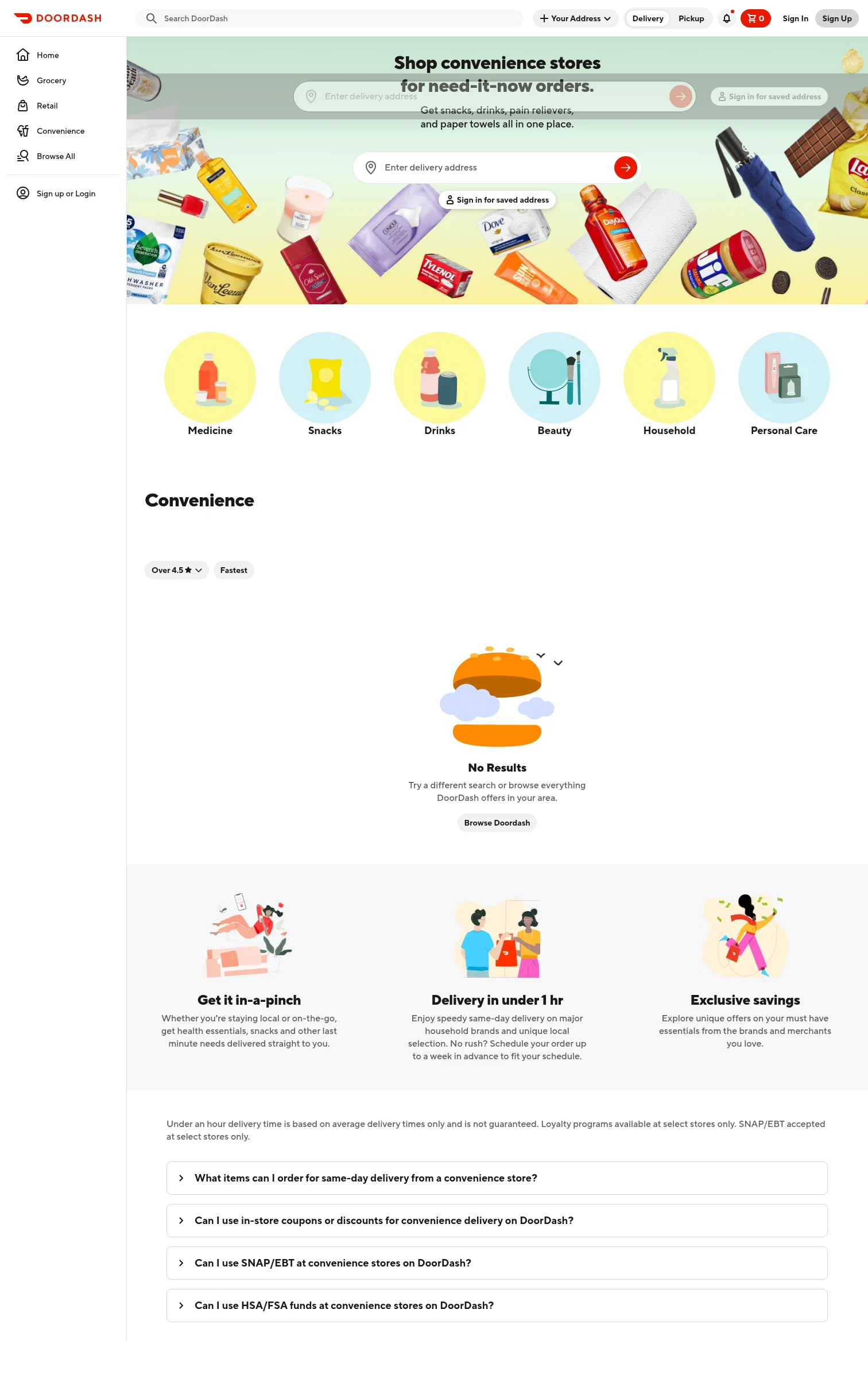 doordash.com/p/convenience-stores on desktop