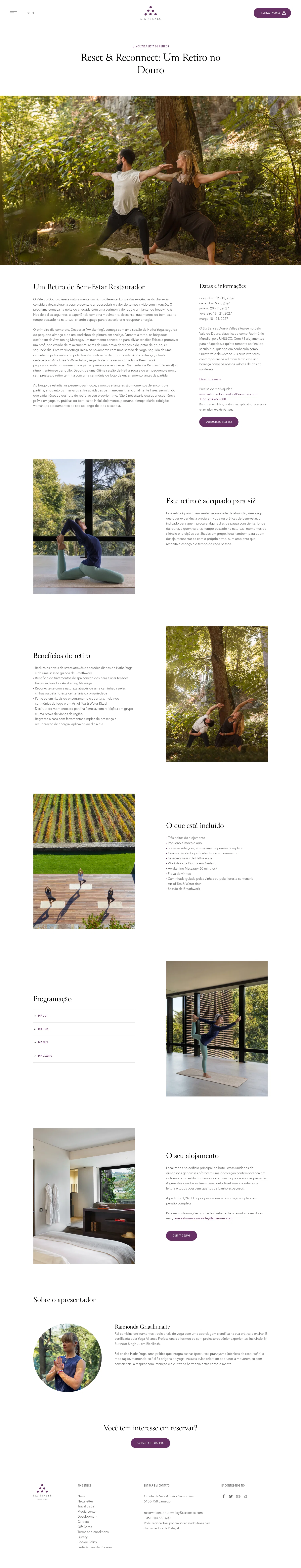 Six Senses landing page