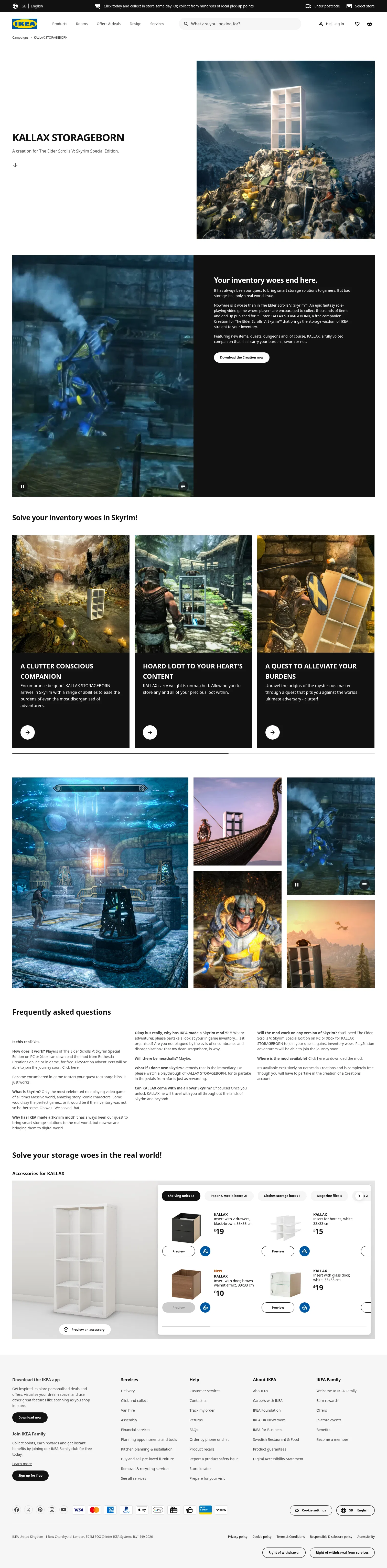 ikea.co.uk/KALLAX-STORAGEBORN on desktop, full screenshot