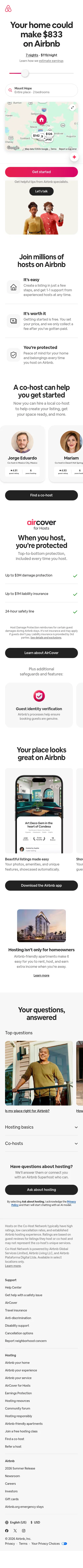 airbnb.com/host/homes on mobile