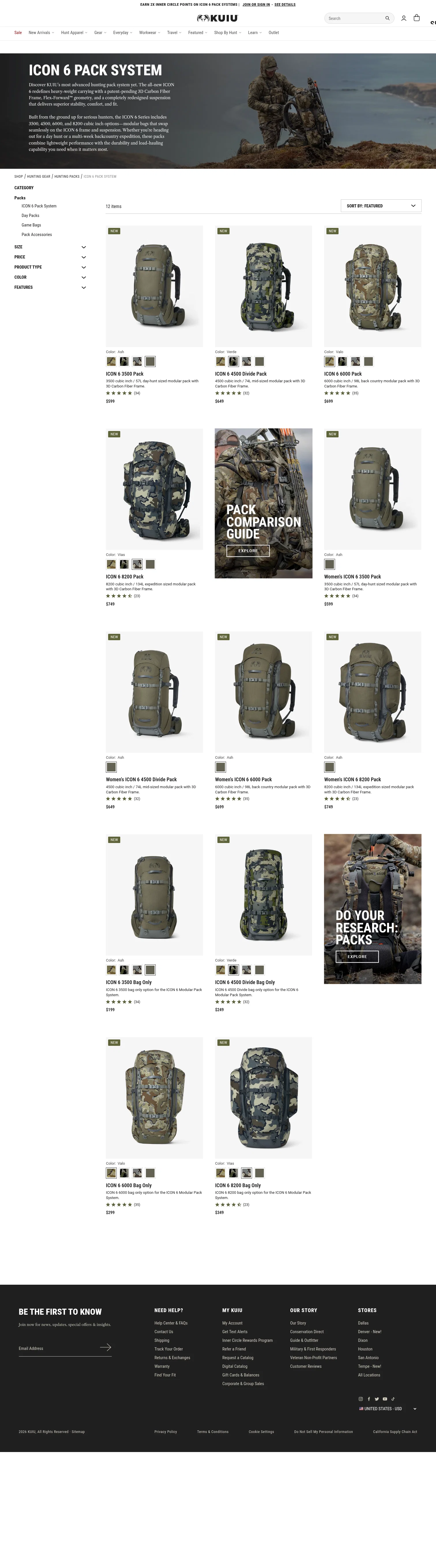 kuiu.com/collections/frame-pack-system on desktop
