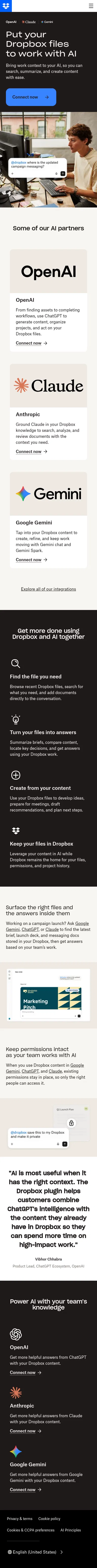 dropbox.com/campaigns/connected-workflows on mobile, full screenshot
