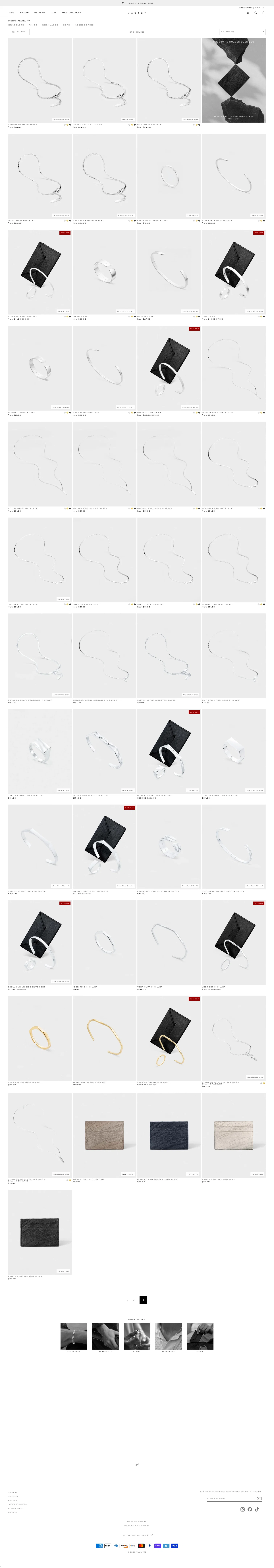 Vacier landing page