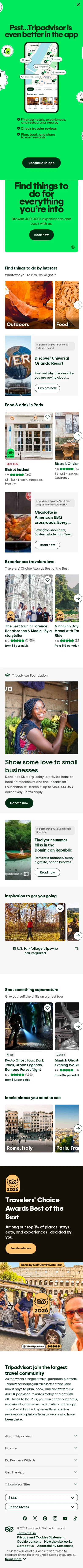 tripadvisor.com on mobile