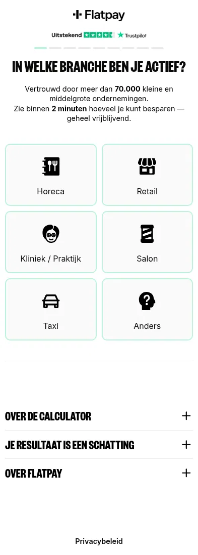flow.flatpay.com/fp-nl-meta-calculate on mobile, full screenshot