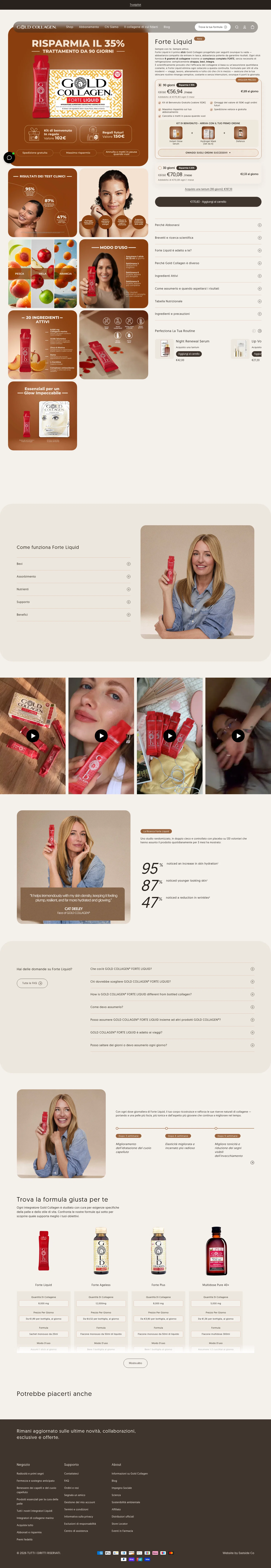 Gold Collagen landing page