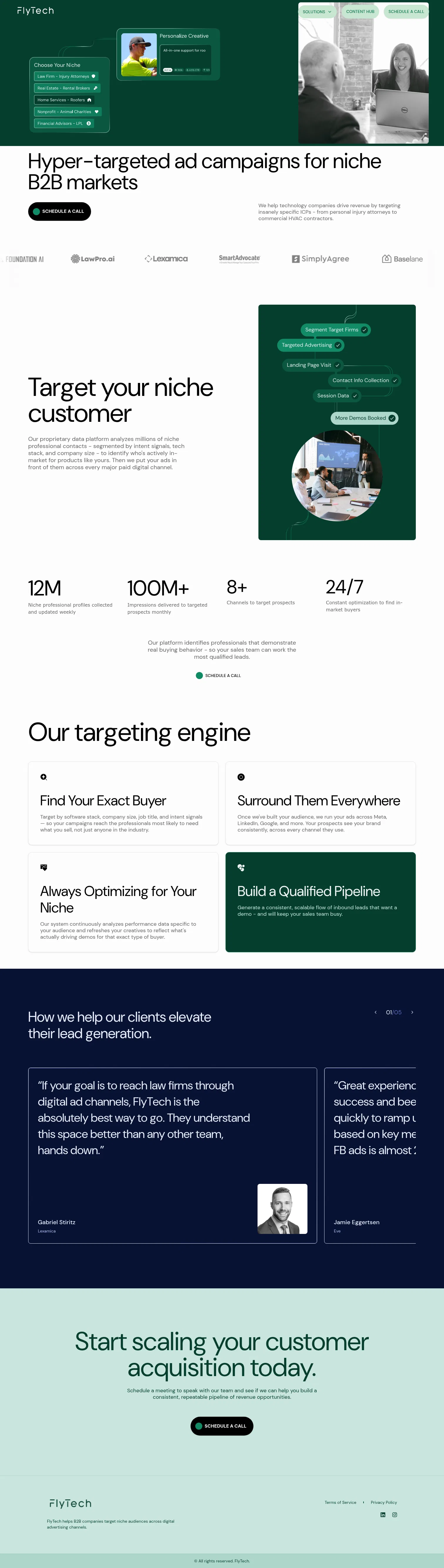 flytech.ai on desktop, full screenshot