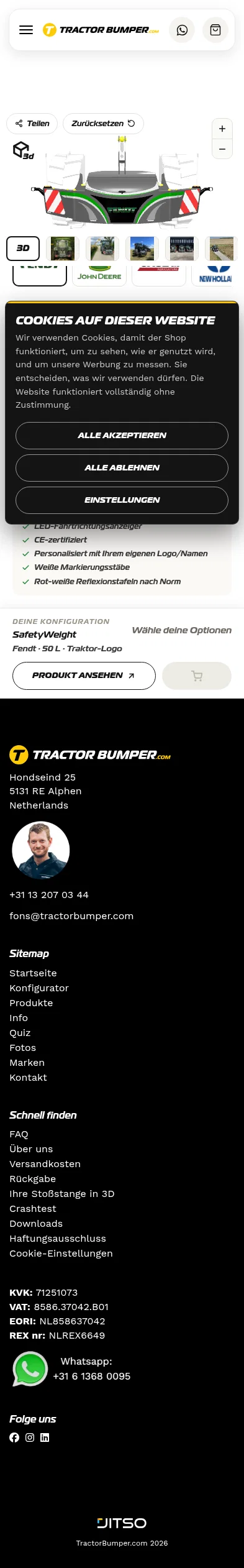 tractorbumper.com/de/auswahlhilfe on mobile