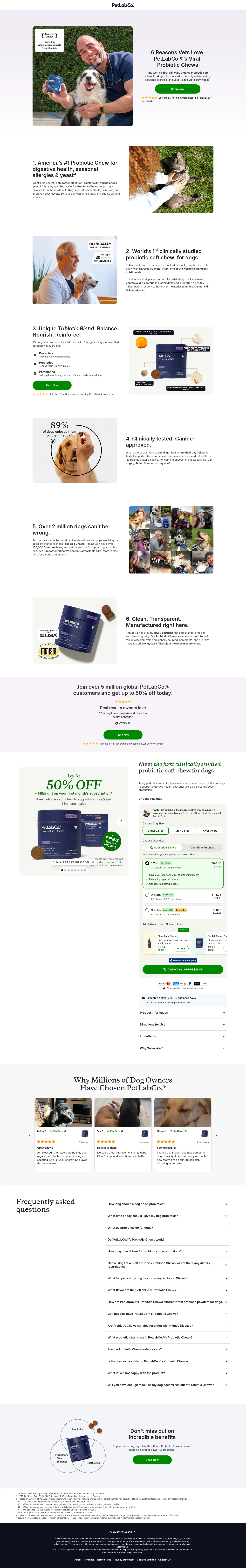 offers.thepetlabco.com/probiotic-chews/6reasons on desktop