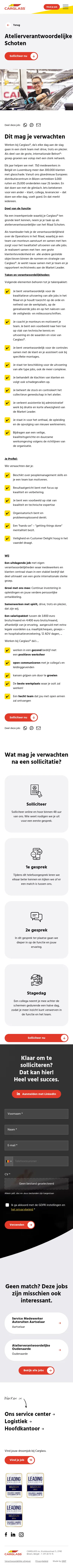 jobs.carglass.be/nl/vind-je-job/atelierverantwoordelijke-schoten on mobile, full screenshot
