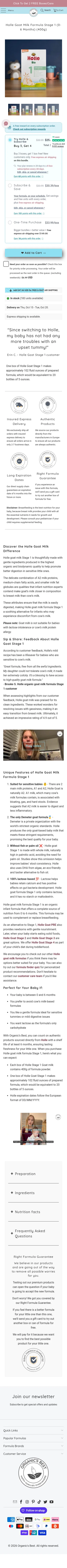 organicsbestshop.com/products/holle-goat-milk-formula-1 on mobile, full screenshot