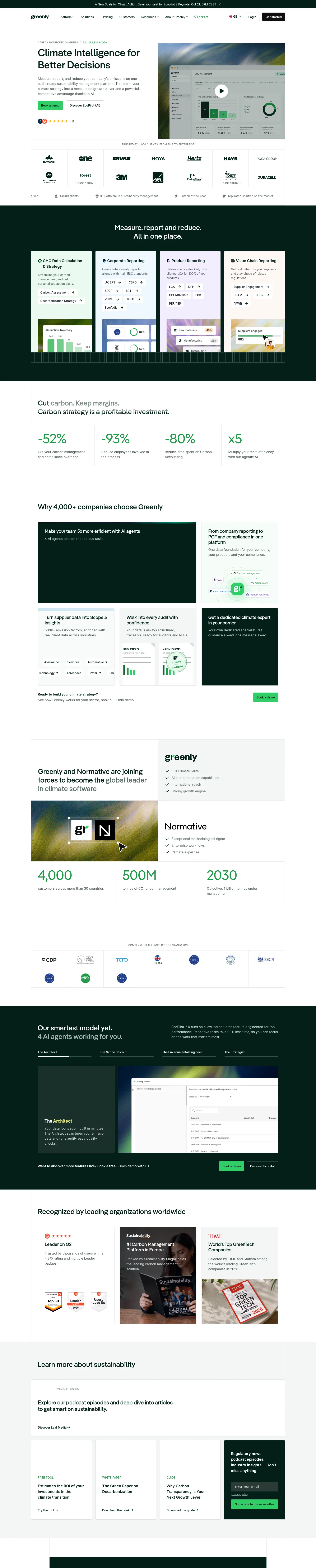 Greenly landing page