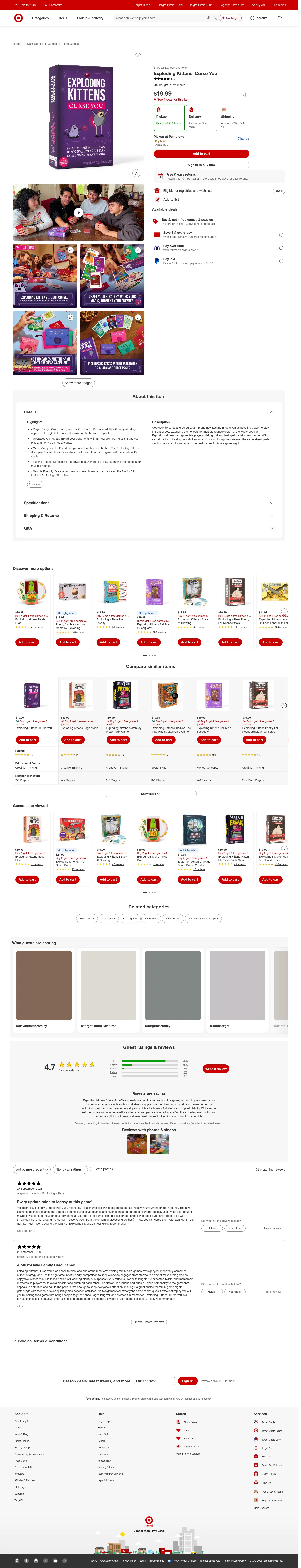 target.com/p/exploding-kittens-curse-you/-/A-95028508 on desktop, full screenshot