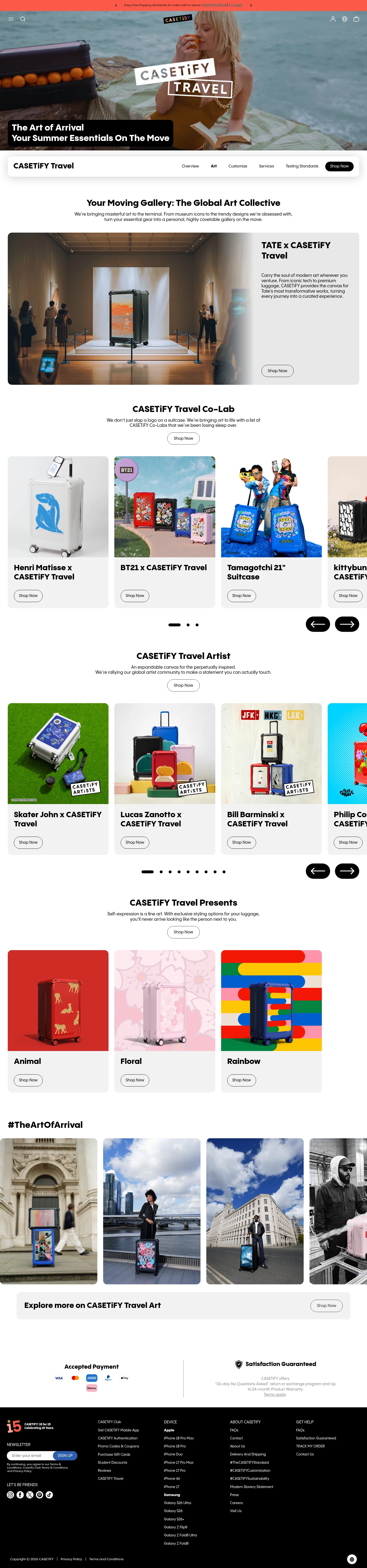 CASETiFY landing page