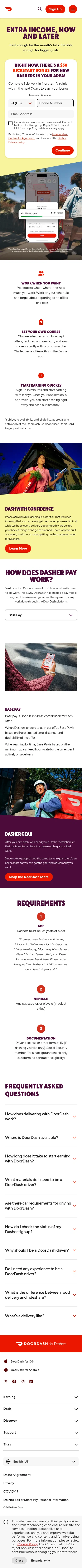 dasher.doordash.com/en-us on mobile