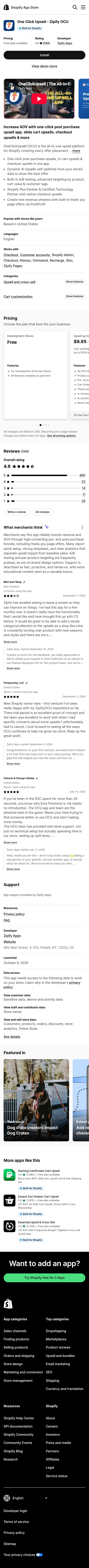apps.shopify.com/zipify-oneclickupsell on mobile