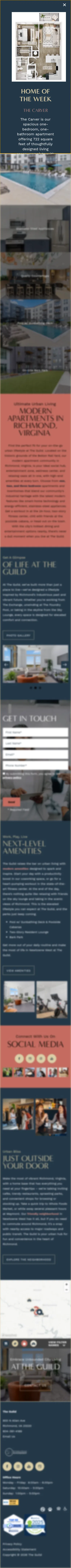 theguildrva.com on mobile, full screenshot