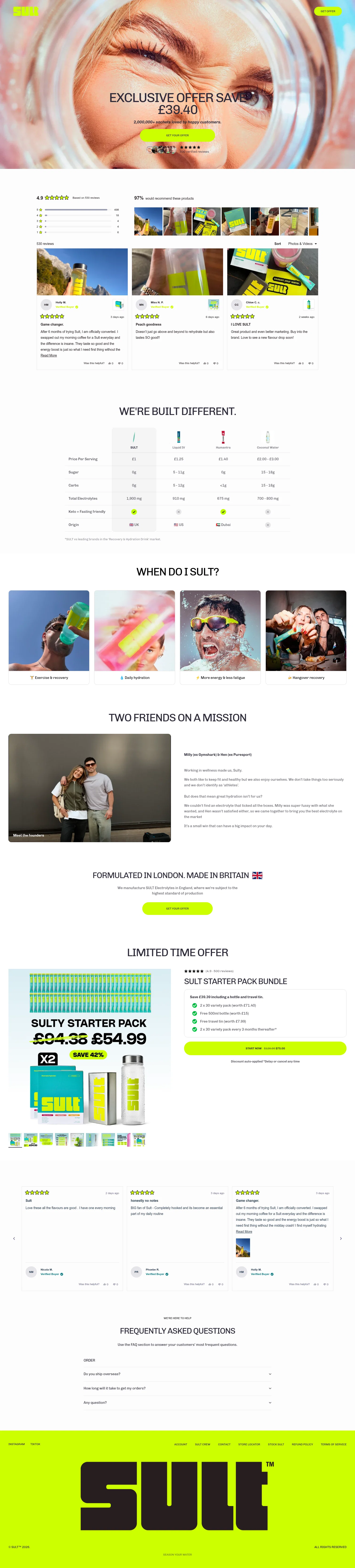 SULT Electrolytes landing page