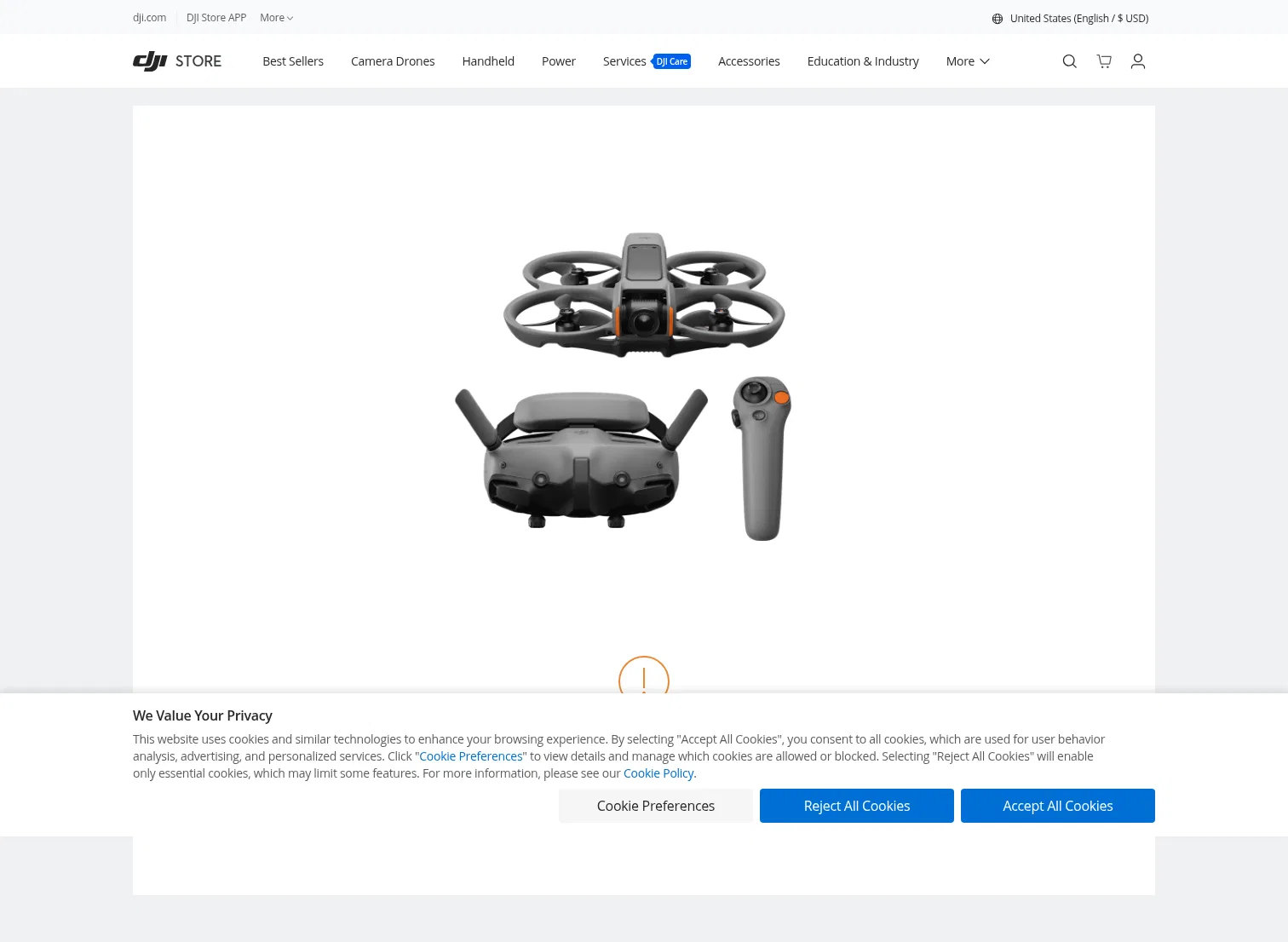 store.dji.com/product/dji-avata-2 on desktop, full screenshot