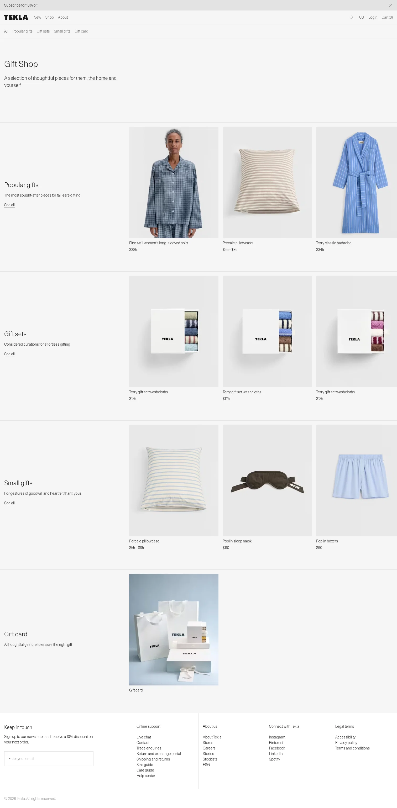 Tekla Fabrics landing page
