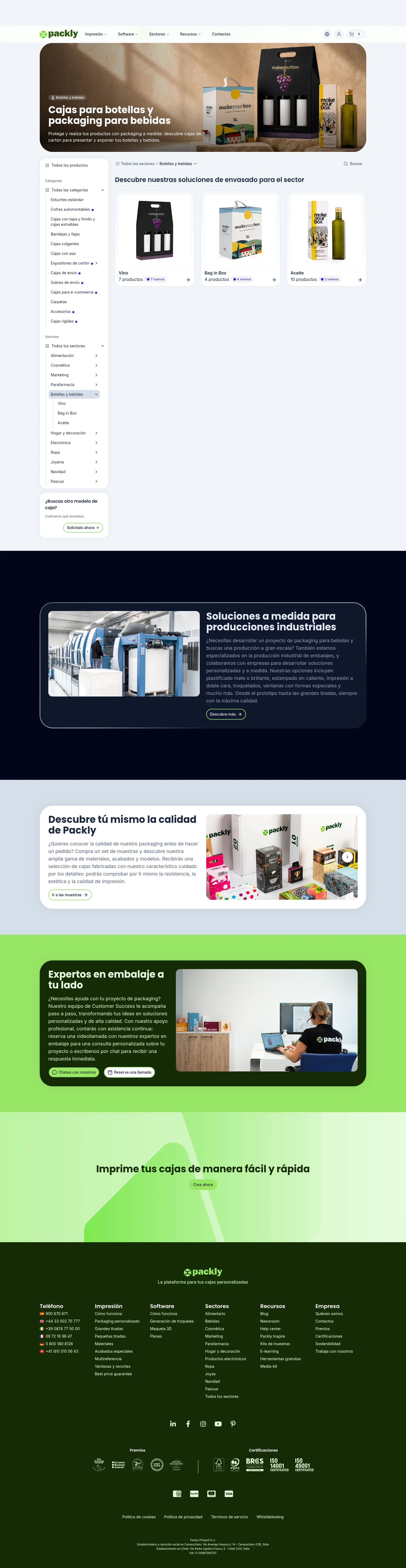 Packly landing page