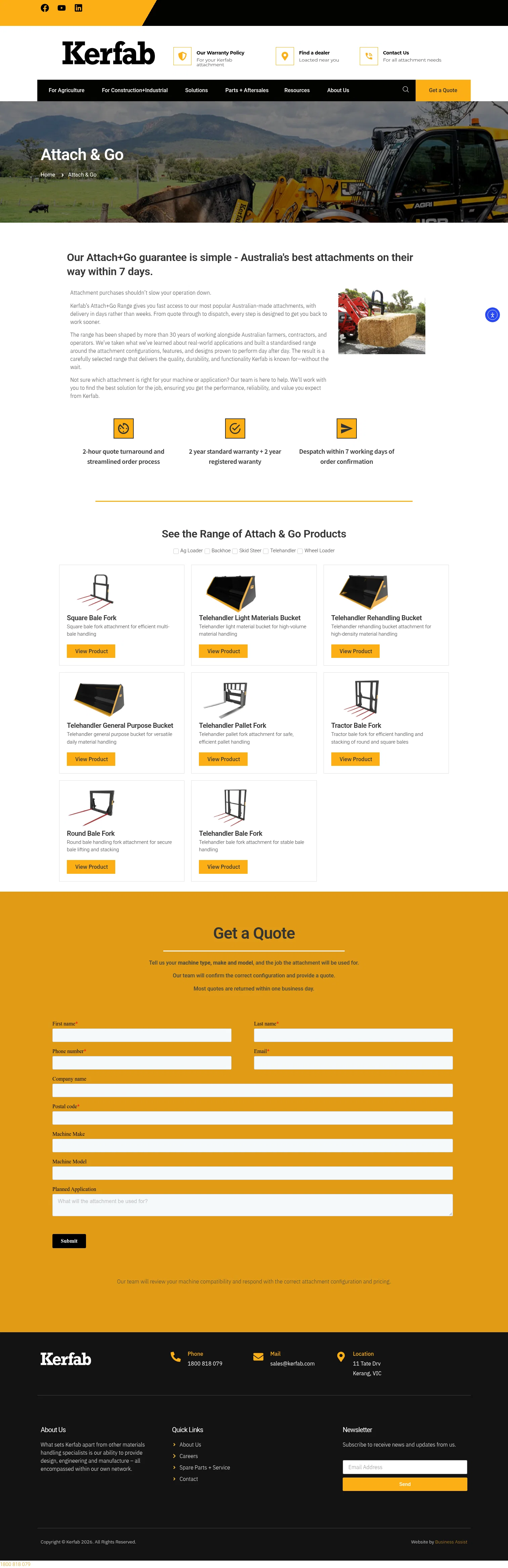 Kerfab landing page