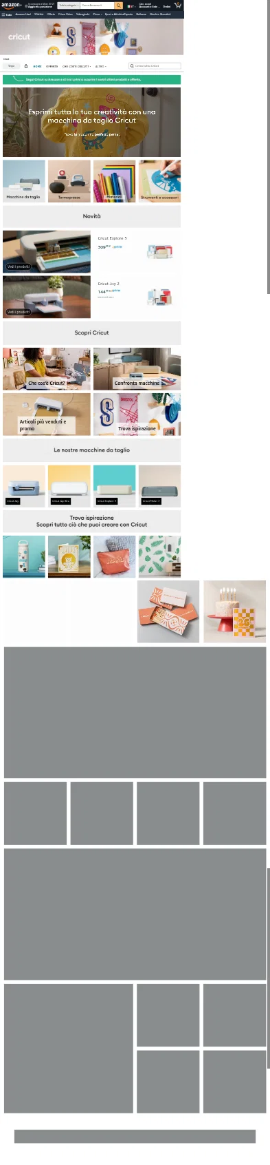 amazon.it/stores/Cricut/page/08FF925B-819D-41C7-81DC-20750E6FF9F7 on mobile