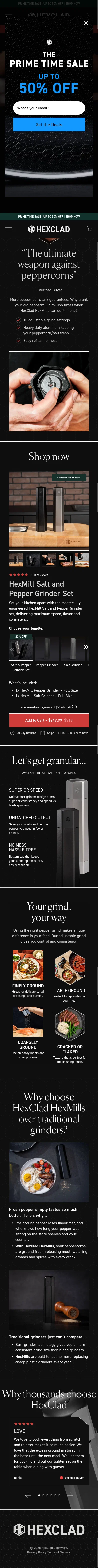 hexclad.com/pages/hexmill-lp on mobile