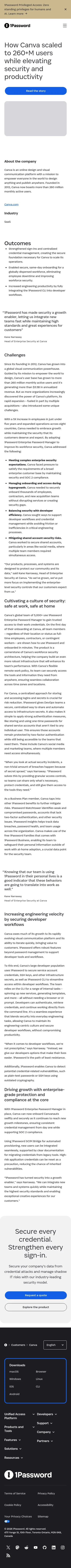1password.com/customers/canva on mobile, full screenshot