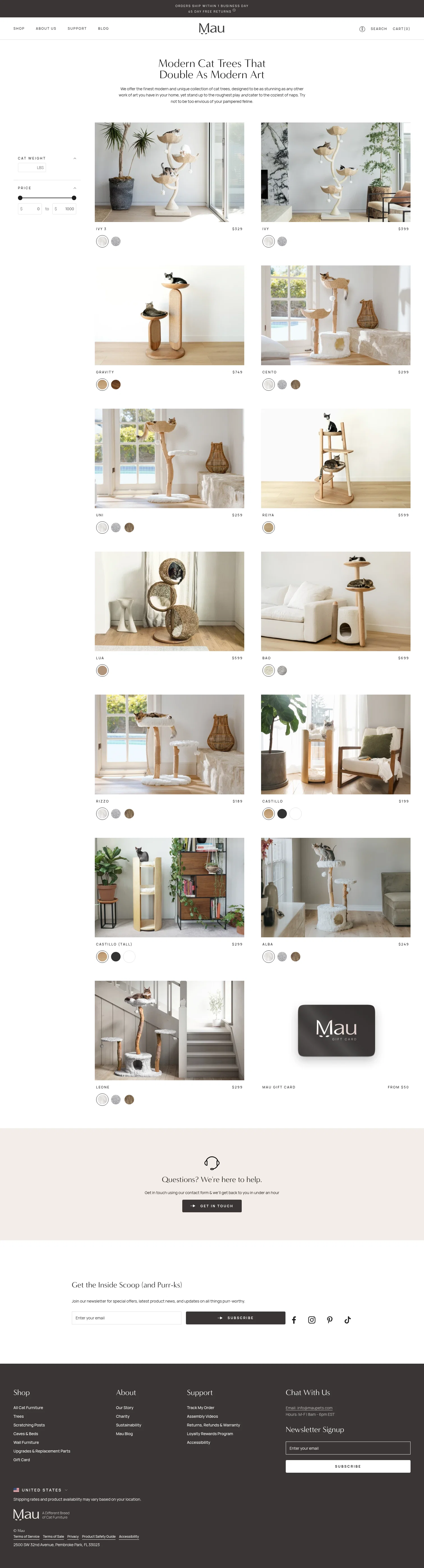 Mau landing page