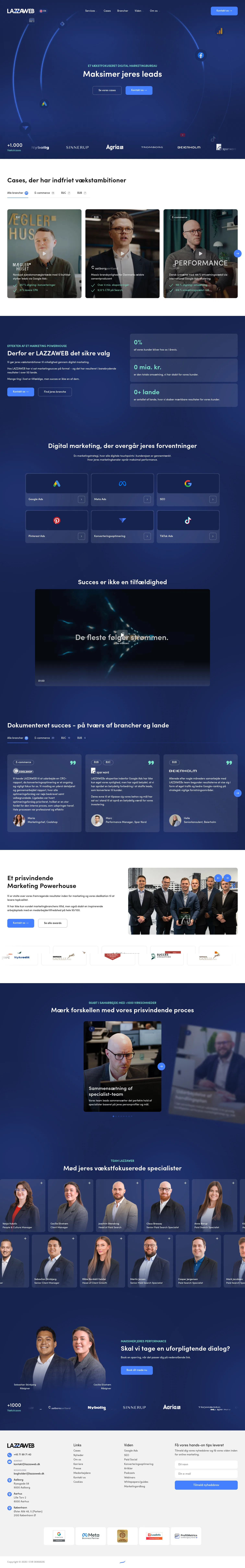 lazzaweb.dk on desktop, full screenshot