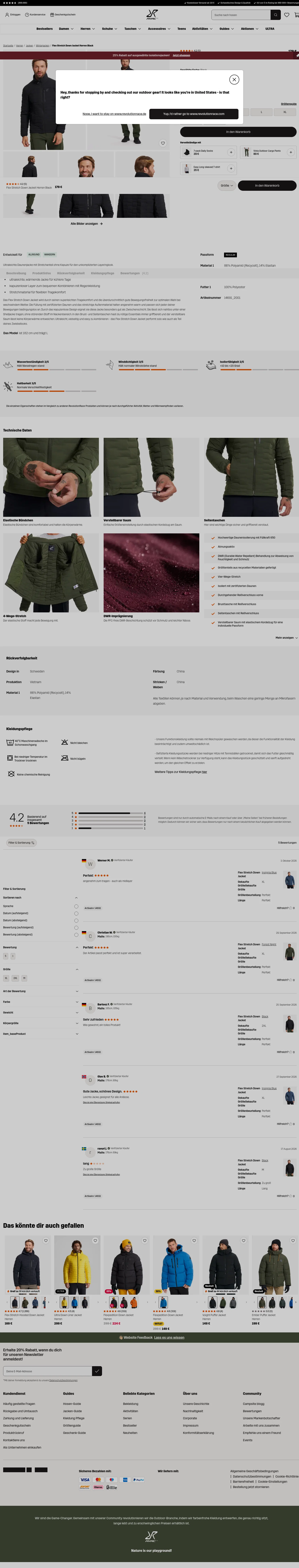 revolutionrace.de/herren/jacken/winterjacken/flex-stretch-down-jacket-men on desktop