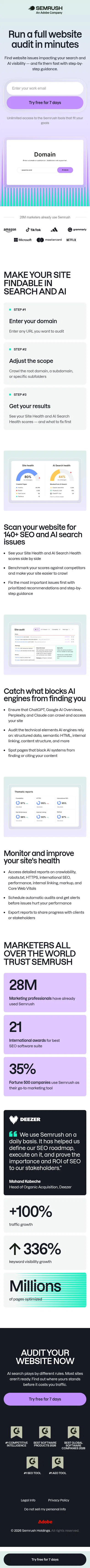 semrush.com/lp/website-audit-1/en on mobile