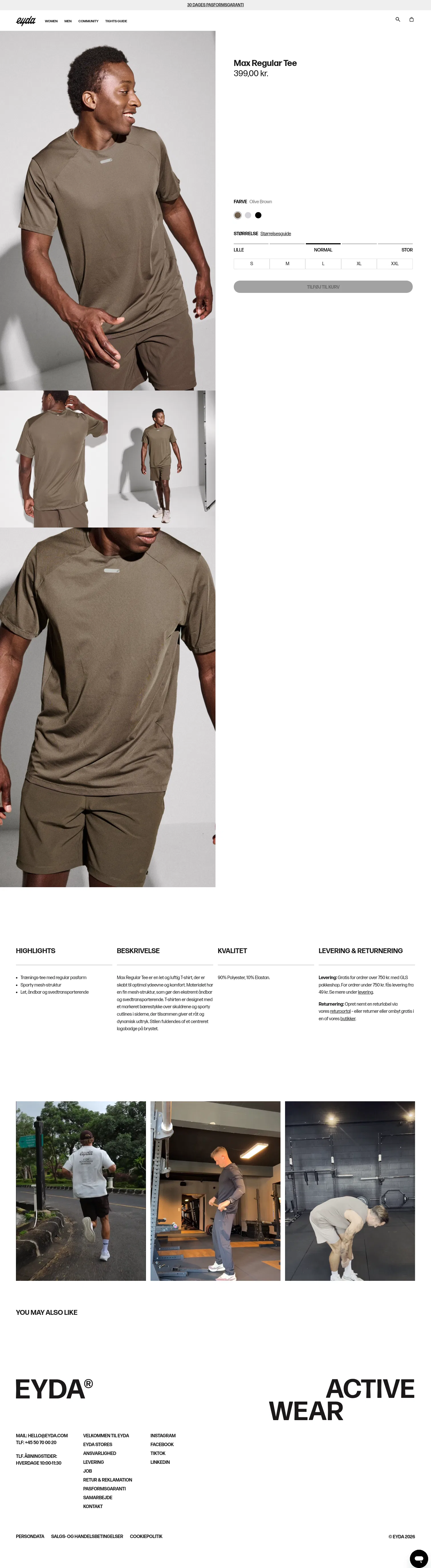 eyda.dk/products/max-regular-tee on desktop, full screenshot