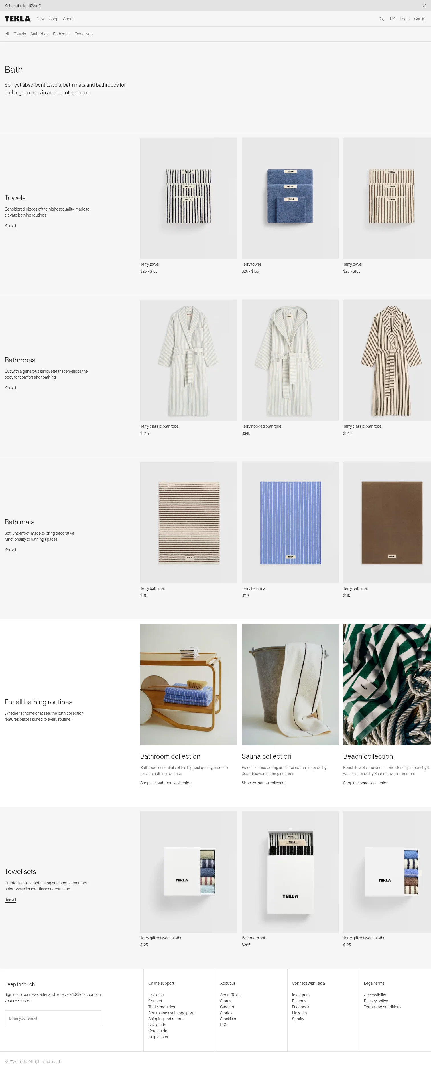 Tekla Fabrics landing page