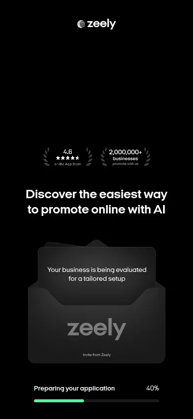 zeely.ai/start/ai-admaker-looking on mobile, full screenshot