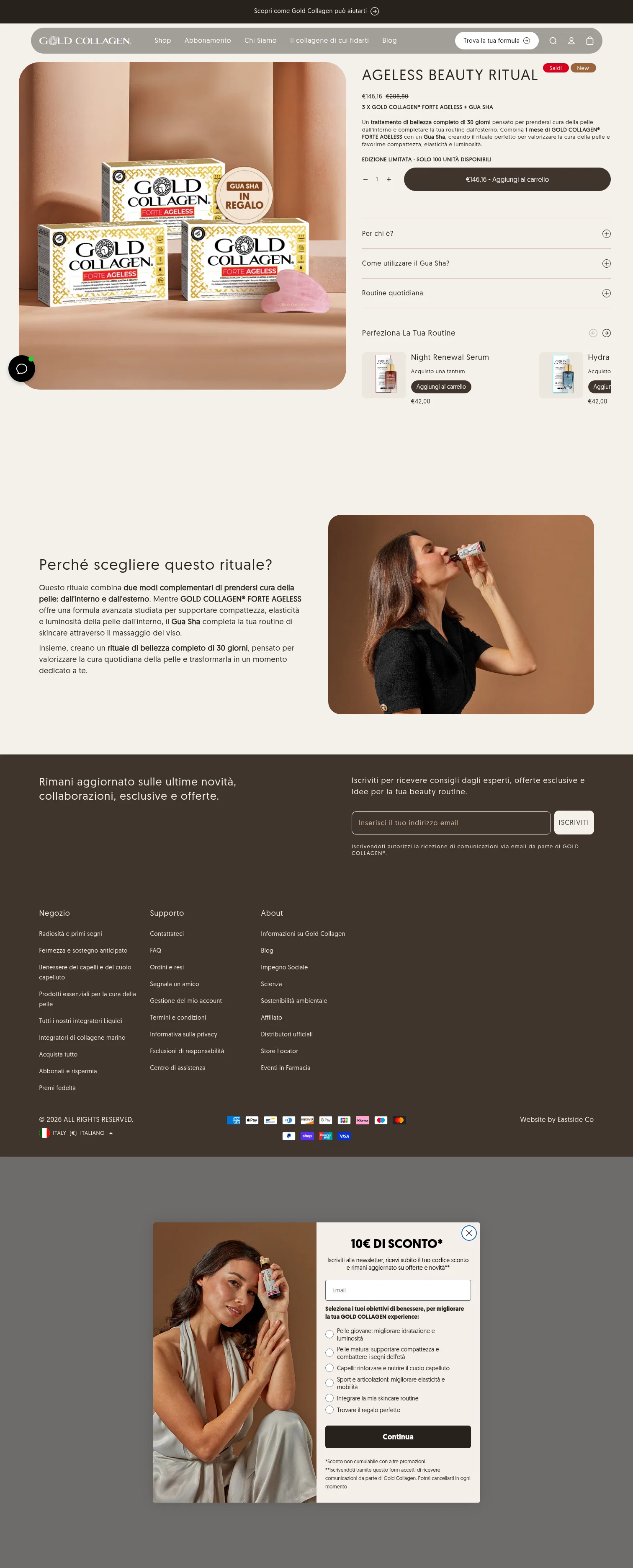 Gold Collagen landing page